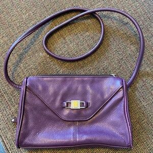 Elegant Purple Leather Women's Bag
